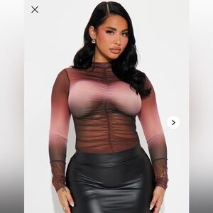 Eternal Love Ombre Mesh Top - Purple/combo